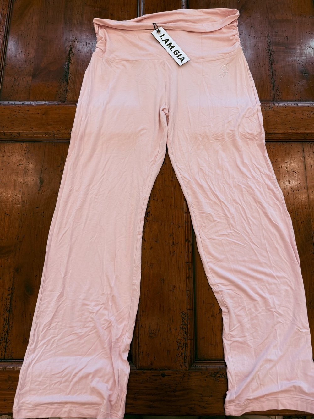 I.AM.GIA Pink - Erin Pant, Fold-Over Waist Wide-Leg Pants. BRAND NEW WITH TAGS.